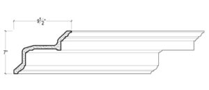 2D View image of Plaster Crown Moulding – DC507-804