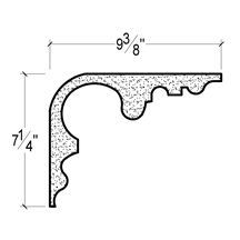 Side View image of Plaster Crown Moulding – DC507-829