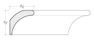 2D View image of Plaster Crown Moulding – DC507-835