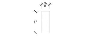 Side View image of Plaster Flat Panel Moulding – DC401-165F