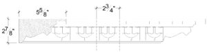 2D View image of Plaster Crown Moulding – DC505-821