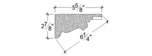 Side View image of Plaster Crown Moulding – DC505-821