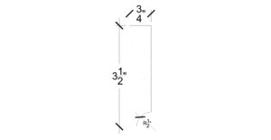 Side View image of Plaster Panel Moulding  – DC403-276F