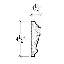 Side View image of Plaster Panel Moulding – DC404-715