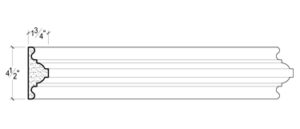 2D View image of Plaster Panel Moulding – DC404-742