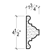 Side View image of Plaster Panel Moulding – DC404-742