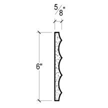 Side View image of Plaster Panel Moulding – DC406-720