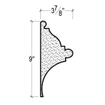 Side View image of Plaster Panel Moulding – DC409-761