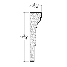 Side View image of Plaster Panel Moulding- DC411-854