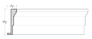 2D View image of Plaster Panel Moulding – DC412-851