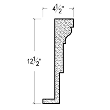 Side View image of Plaster Panel Moulding – DC412-851