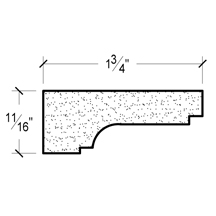 Side View image of Plaster Crown Moulding- DC501-831