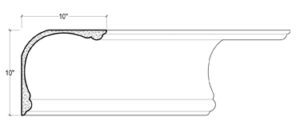 2D View image of Plaster Crown Moulding – DC510-789B