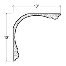 Side View image of Plaster Crown Moulding – DC510-789B