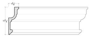 2D View image of Plaster Crown Moulding – DC511-486