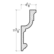 Side View image of Plaster Crown Moulding – DC511-486