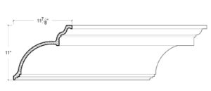 2D View image of Plaster Crown Moulding – DC511-499