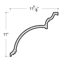 Side View image of Plaster Crown Moulding – DC511-499