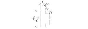 Side View image of Plaster Panel Moulding – DC401-900